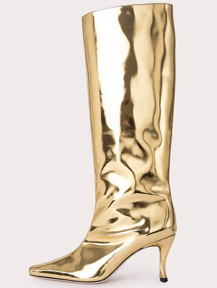 Women's square toe cowboy boots in microfiber with contemporary Western styling