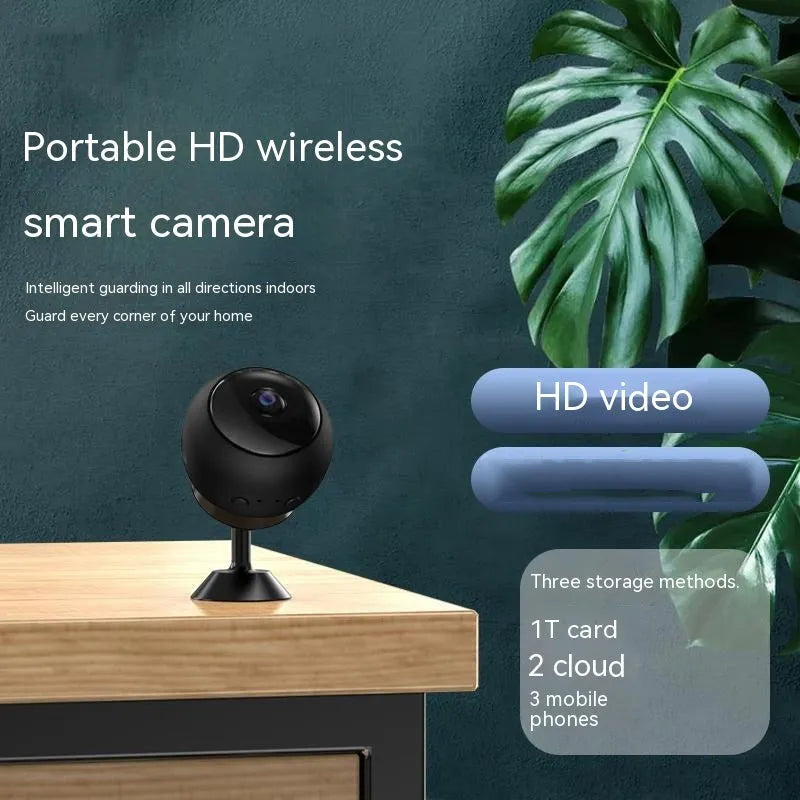 1080p wireless WIFI surveillance camera with ABS housing and wide angle lens for indoor security