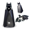 Black PU leather car key ring case pendant protective pouch measuring 17.6x11.8 cm with loop