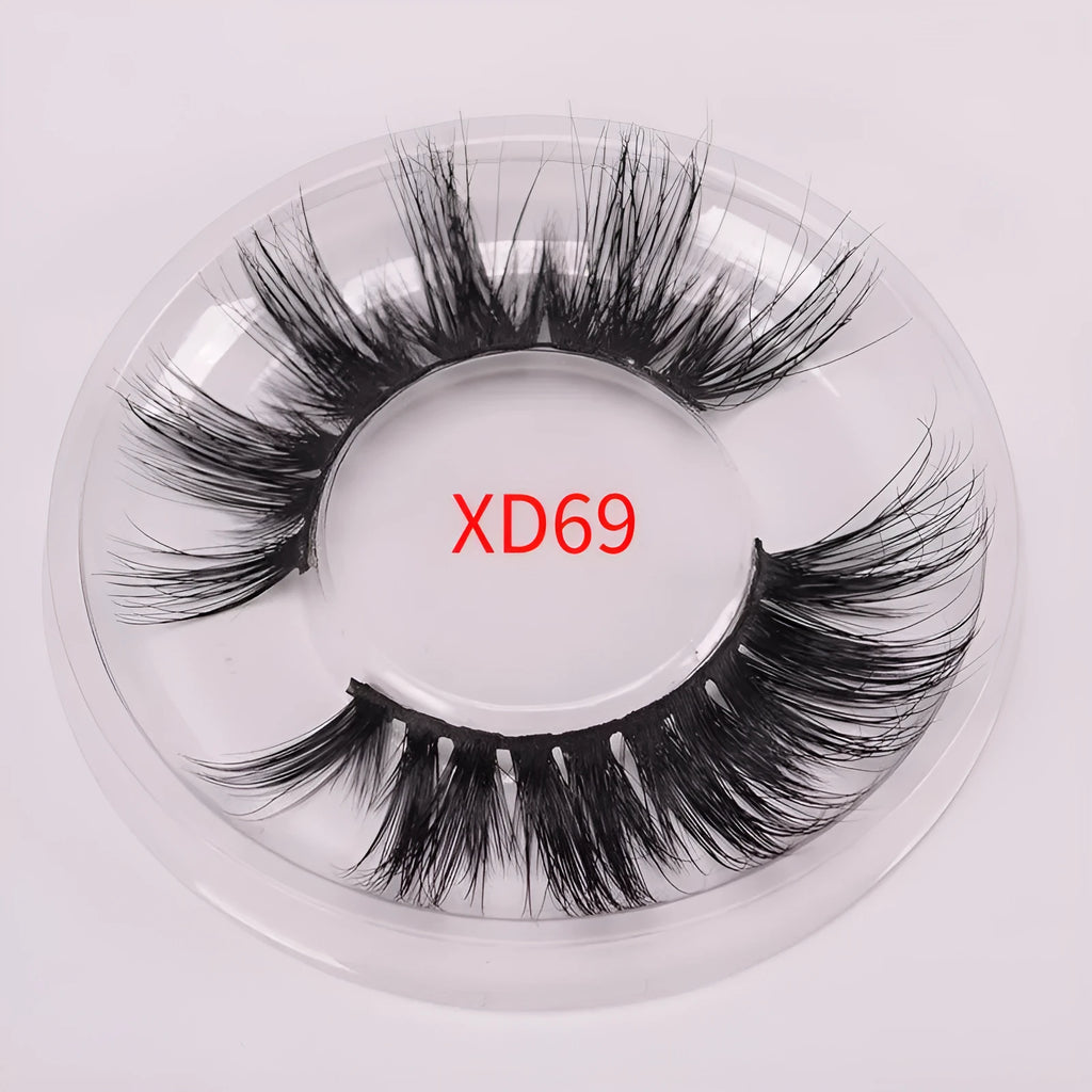 Affectionate brand 5D mink false eyelashes set with application brush and hair cap