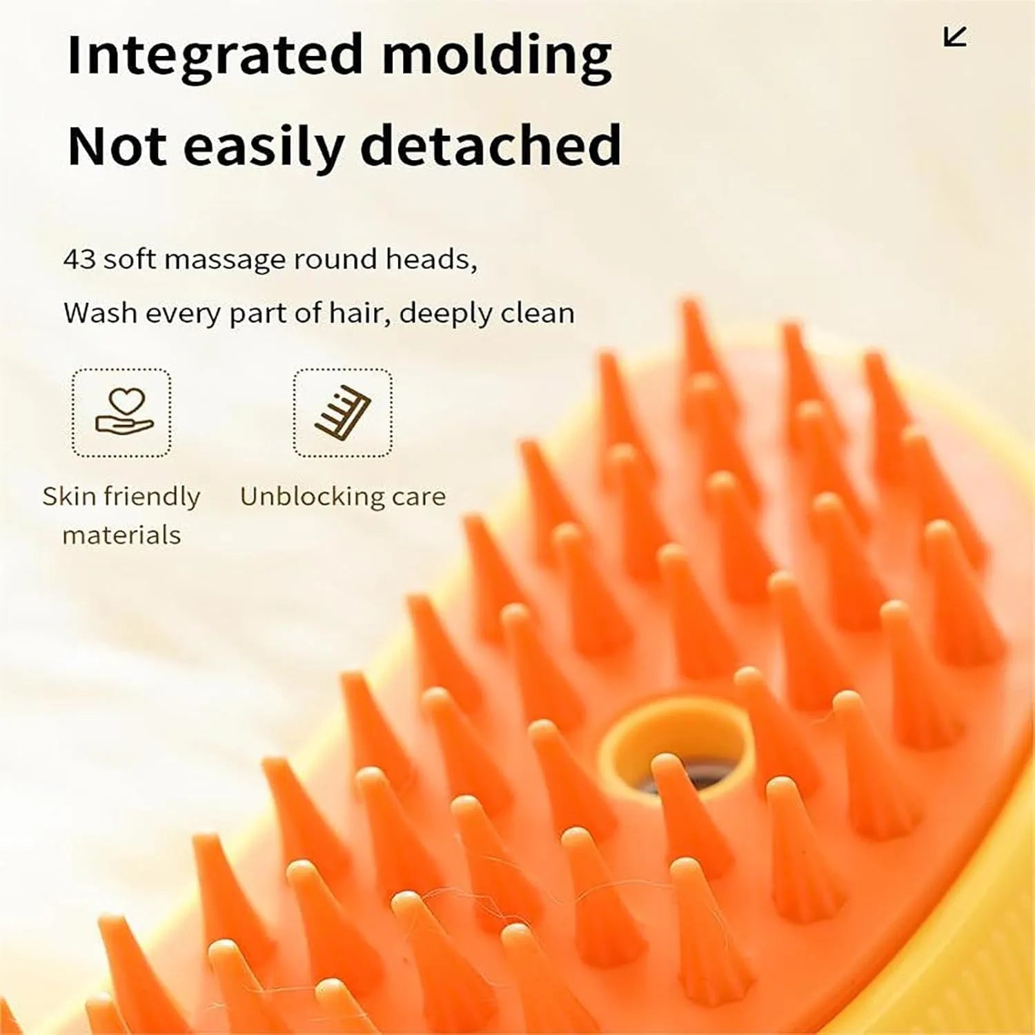 Rechargeable 3-in-1 cat steam brush with silicone construction and cat paw-shaped teeth