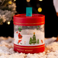 Christmas gift packing box in red fabric with handle three sizes available