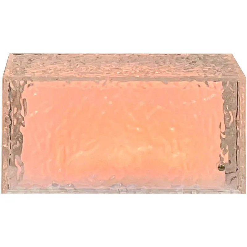 Geometric acrylic ice cube shaped night lamp with colour changing LED lights