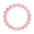 Natural white water strawberry quartz crystal bracelet with 10–10.8mm round beads.