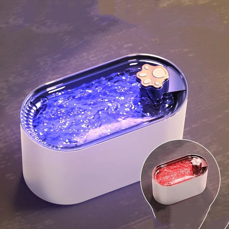 Quiet, Efficient Pet Water Fountain with LED Lights and 3-Liter Capacity for Cats and Dogs