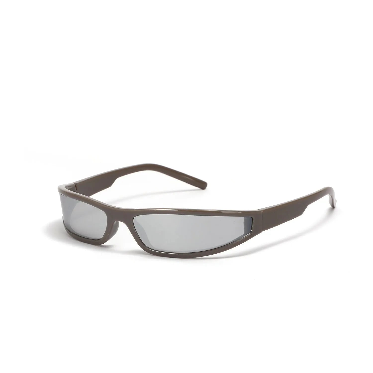 Future style narrow frame sunglasses with unisex design showing four colour variations