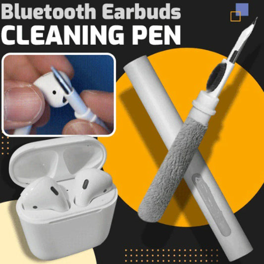 Premium wireless earbud cleaning kit with soft brush and microfiber tip for thorough cleaning of earphones, phones, and other electronics