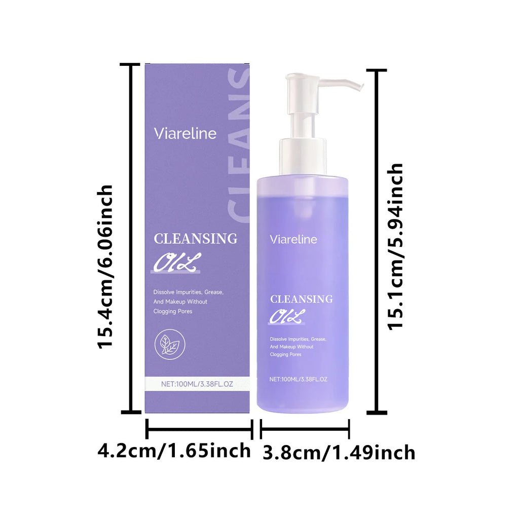 100ml moisturising cleansing facial oil bottle for dissolving makeup with grape seed oil