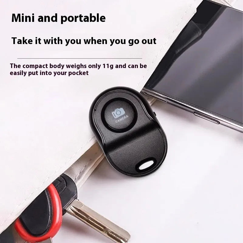 Bluetooth remote control selfie stick for mobile phone, ABS, 49x31x11mm, push-button, four colours