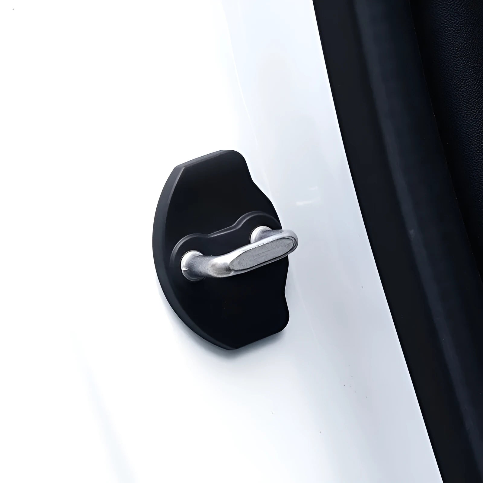 White ABS door lock protection cover set with limiter shells for home security fitting