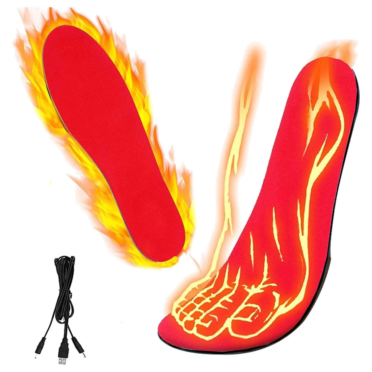 USB heated insoles for boots and sneakers, cuttable design, winter warm pad