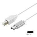 Three-in-one electric piano keyboard data cable with USB Lightning and Type-C interfaces 1 metre length