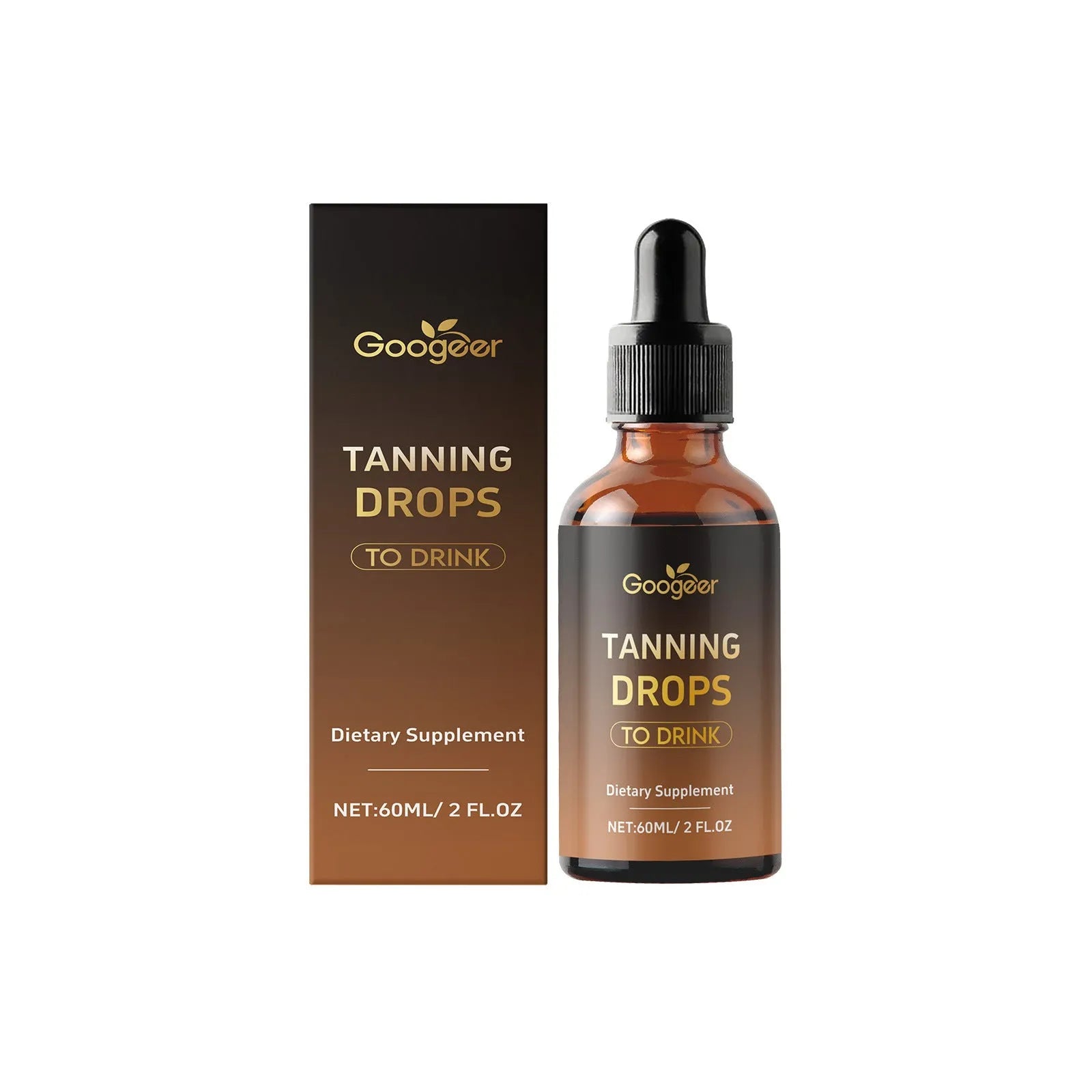 Googeer Tanning Drops To Drink 60ml bottle with dropper for face and body application