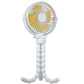 Black flexible tripod clip-on fan with 2000mAh battery and three speed settings