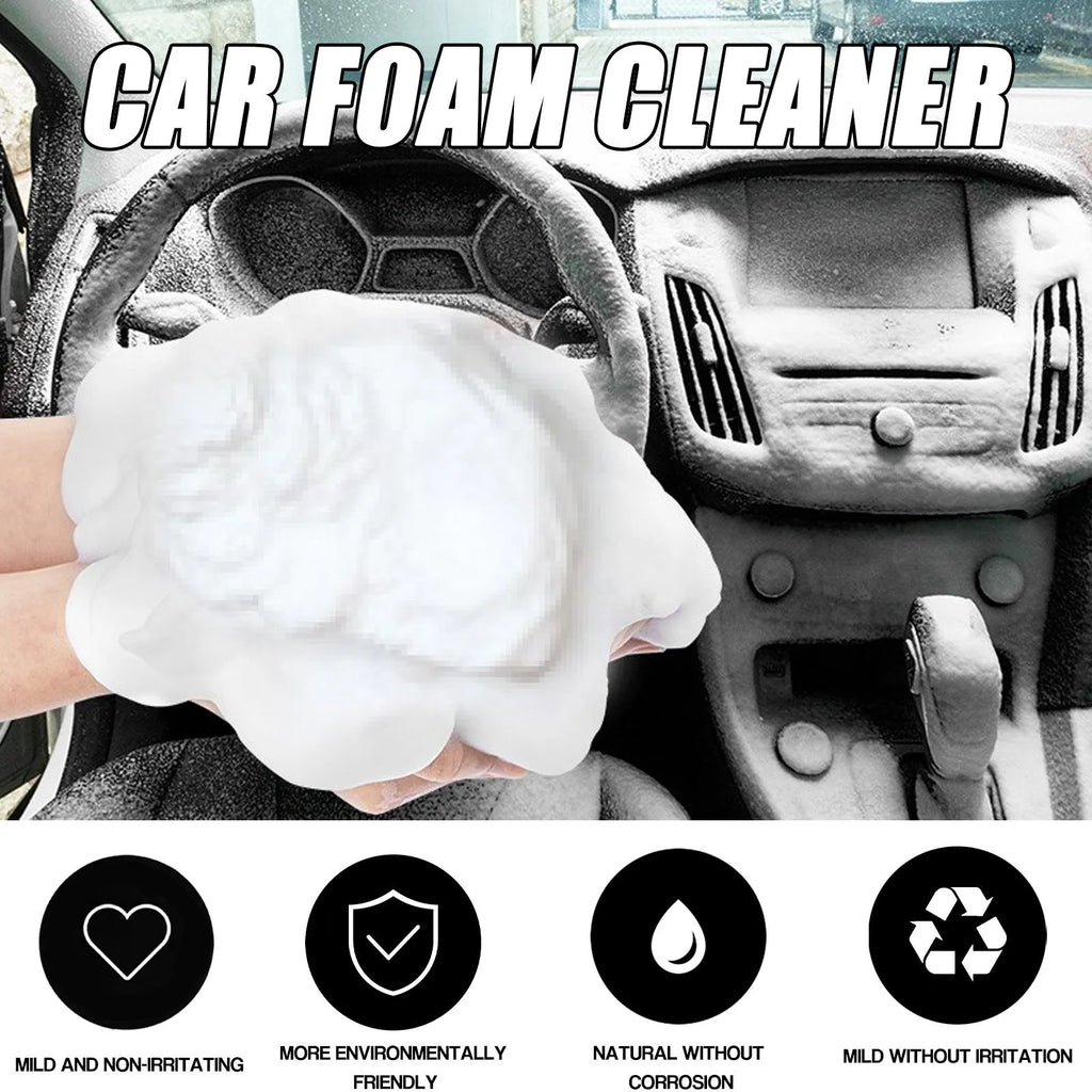 Car interior wash-free foamed cleaner 60ml with 10cm sponge for upholstery cleaning