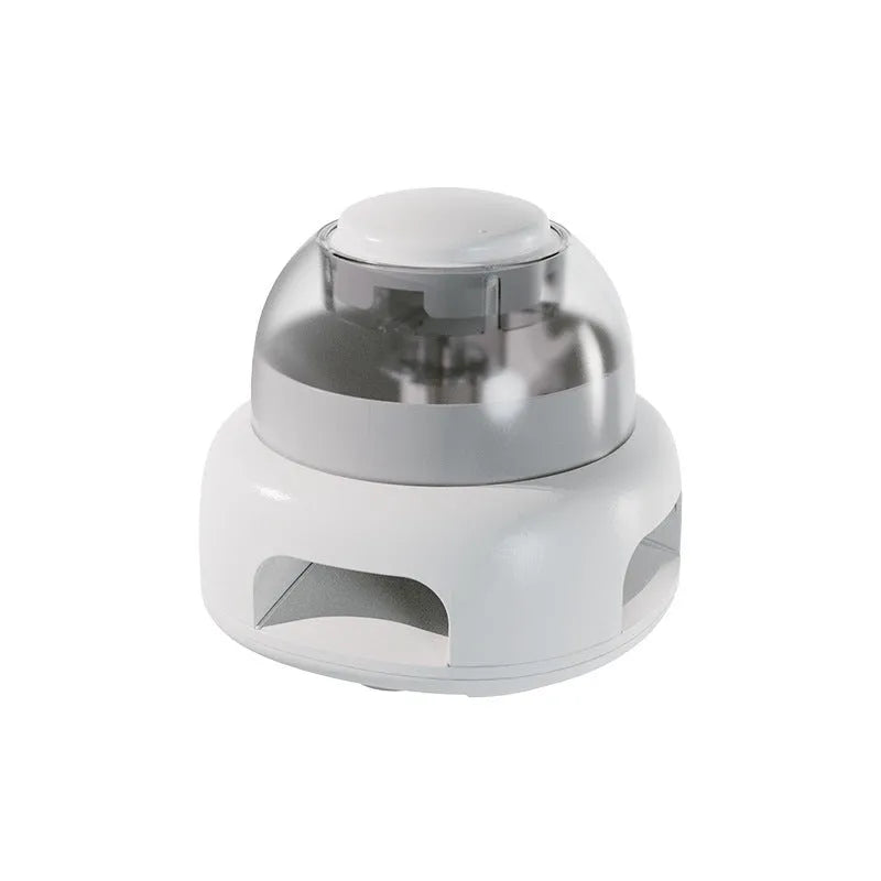 White plastic press leakage dog feeder with 500ml capacity and optional plate or disk