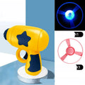 Flying saucer launcher toy set with gun and coloured discs for outdoor children's play