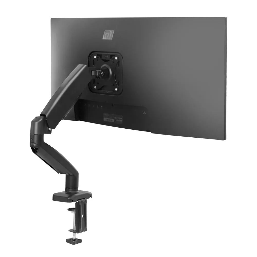 Black and white LCD screen rotating telescopic bracket on table with adjustable height