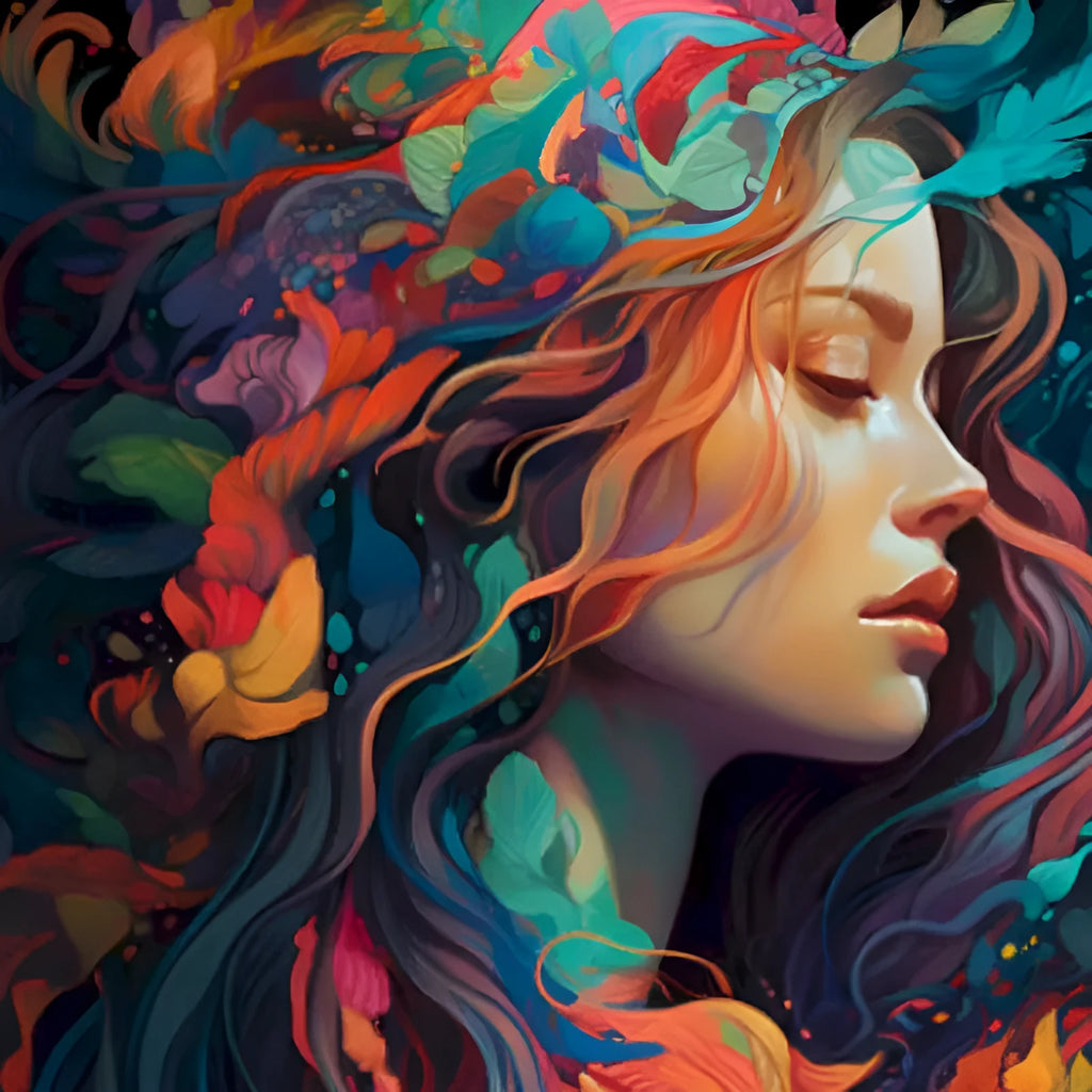 DIY digital oil painting kit with 40x50cm frameless canvas, 24 colours, brushes, and hooks in modern simplicity style
