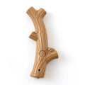 Bite resistant dog chew toy with molar bumps for teeth cleaning, in deer antler shape, small size