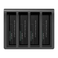 Four-bay 2.5-inch hard drive docking station with ABS and metal construction