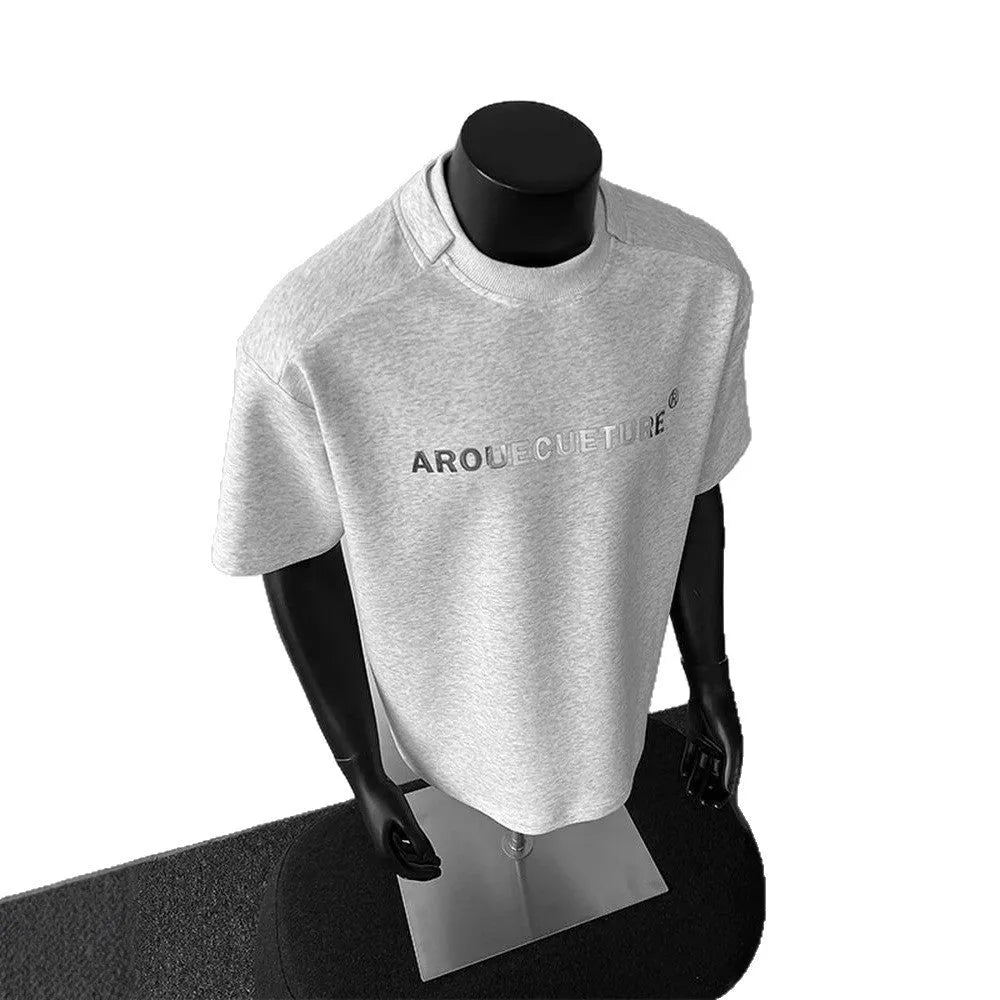Men's cotton short sleeve t-shirt in loose fit pullover style