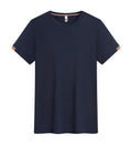 Men's round neck business attire shirt in ice fibre chemical blend fabric available in multiple colours