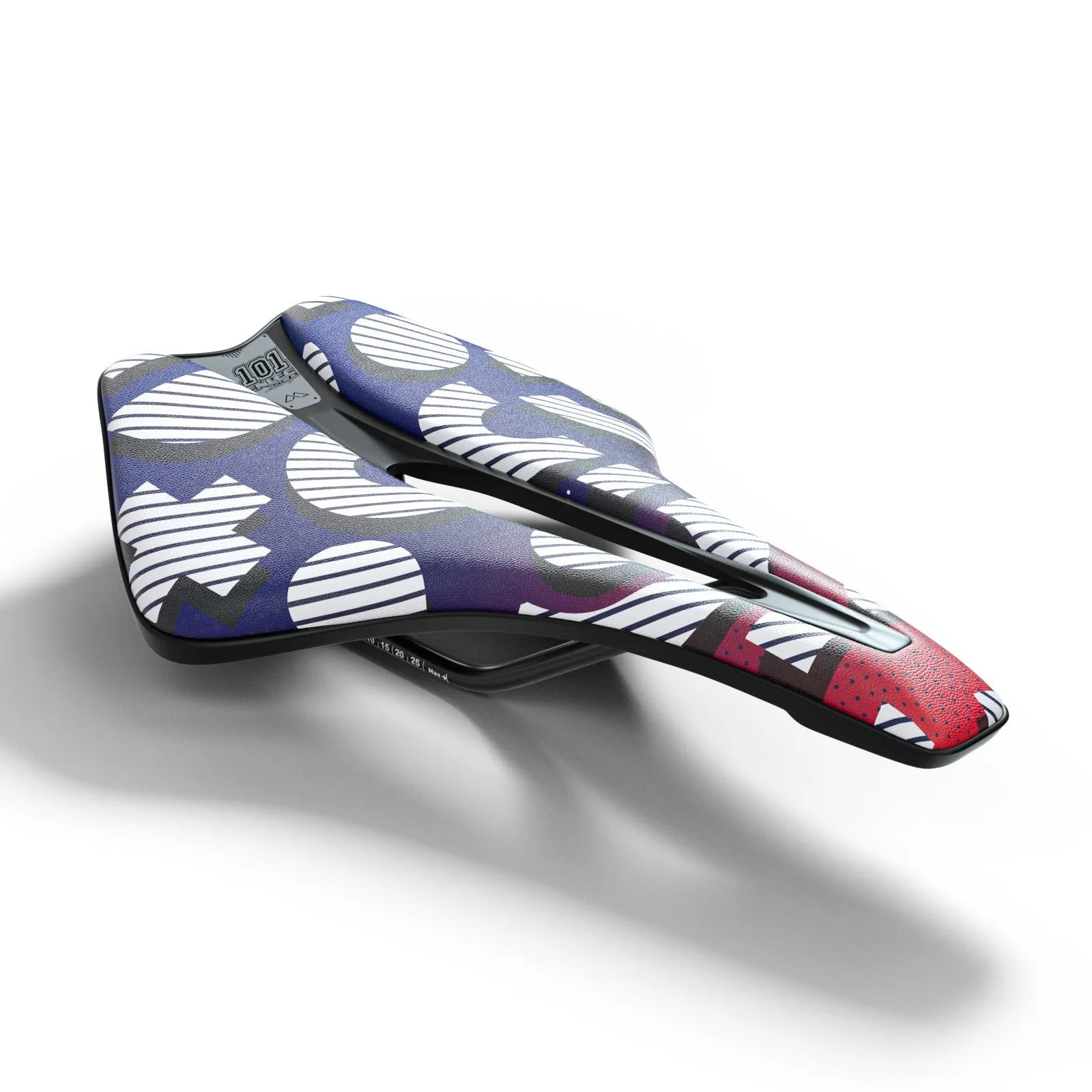 Bike saddle with ultra-light EVA cushion and hollow comfort design in PU leather