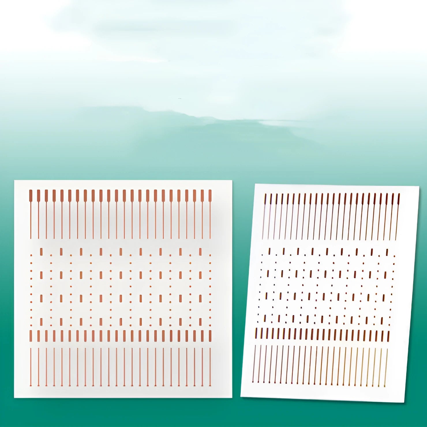 Red copper spot welding patch 1mm width 28mm length square shape for mobile phone drop repair