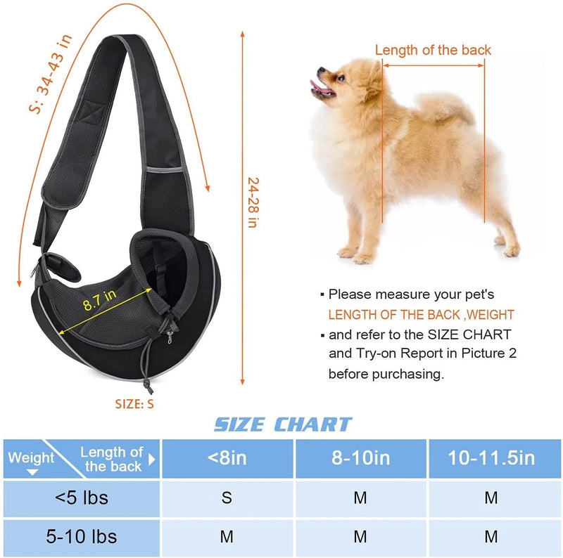 Shopprimex_NZ Stylish and Secure Pet Carrier: Crossbody Bag for Dogs and Cats