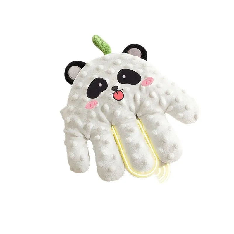 Electric pat shock big palm doll in yellow chick style with remote control and charging cable