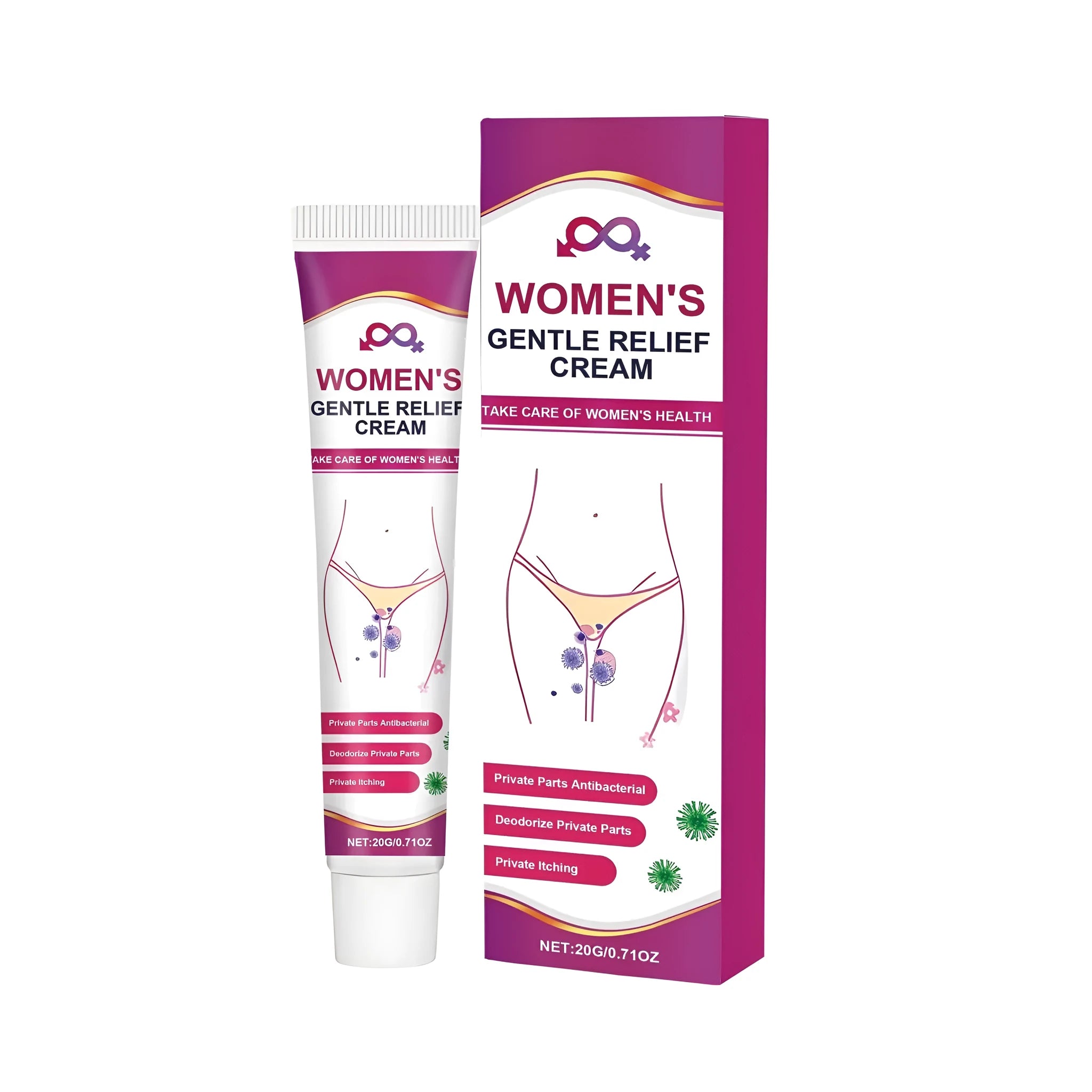 20g tube of women's intimate soothing cream with botanical extracts