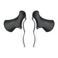 Aluminium alloy road bike brake lever pair in black or black silver for 22.2mm 23.8mm handlebars