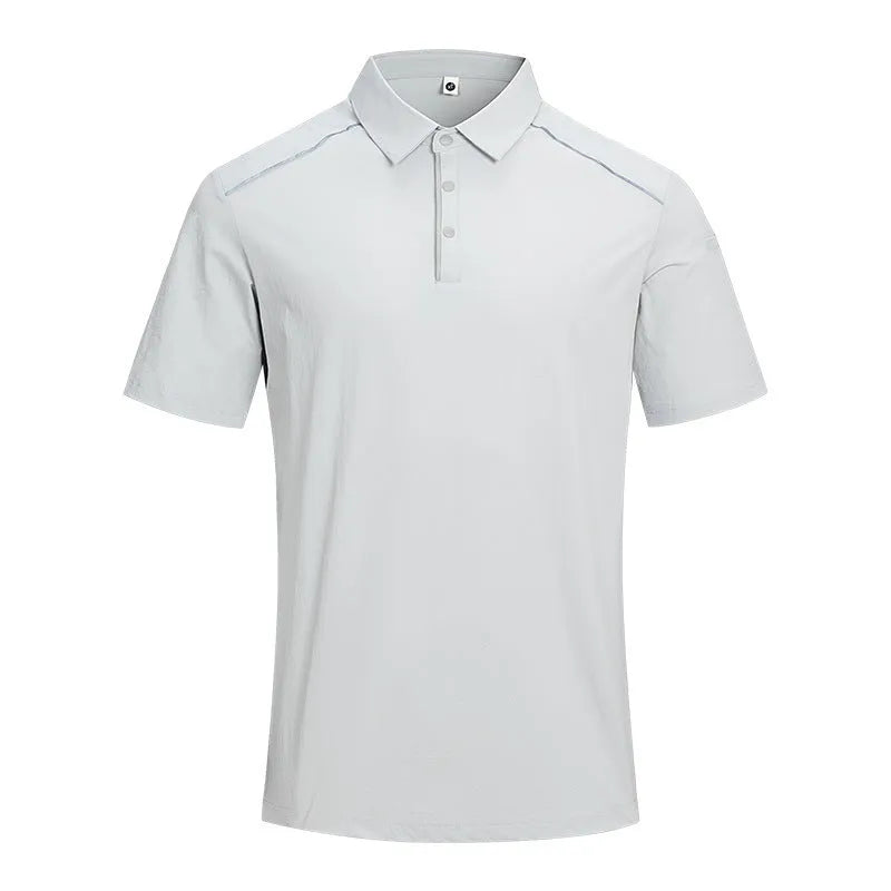 Men's quick-drying polo shirt short sleeve summer top in solid colours with regular fit