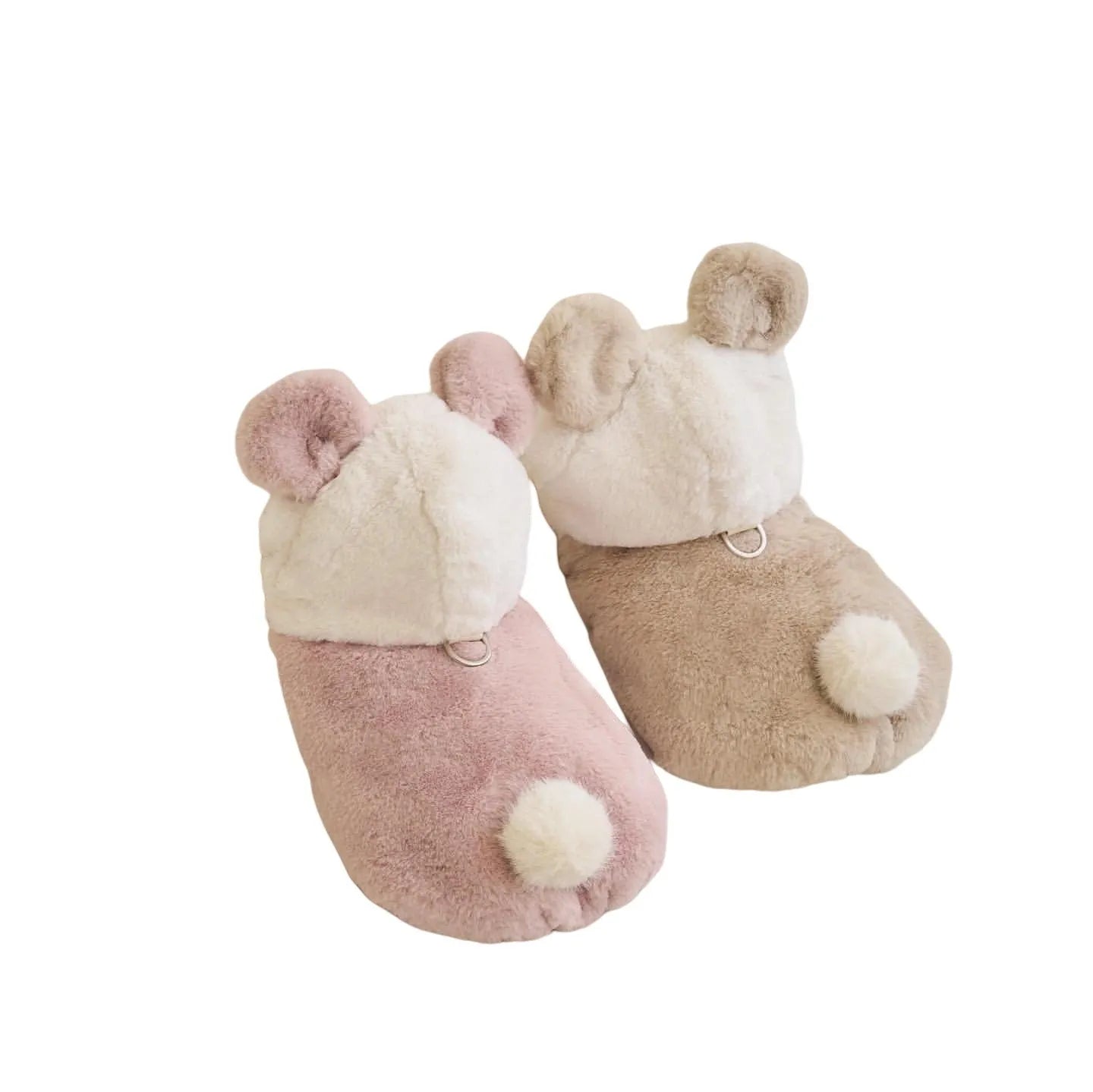Light pink polyester dog coat shown on canine model, casual style with basic coverage design