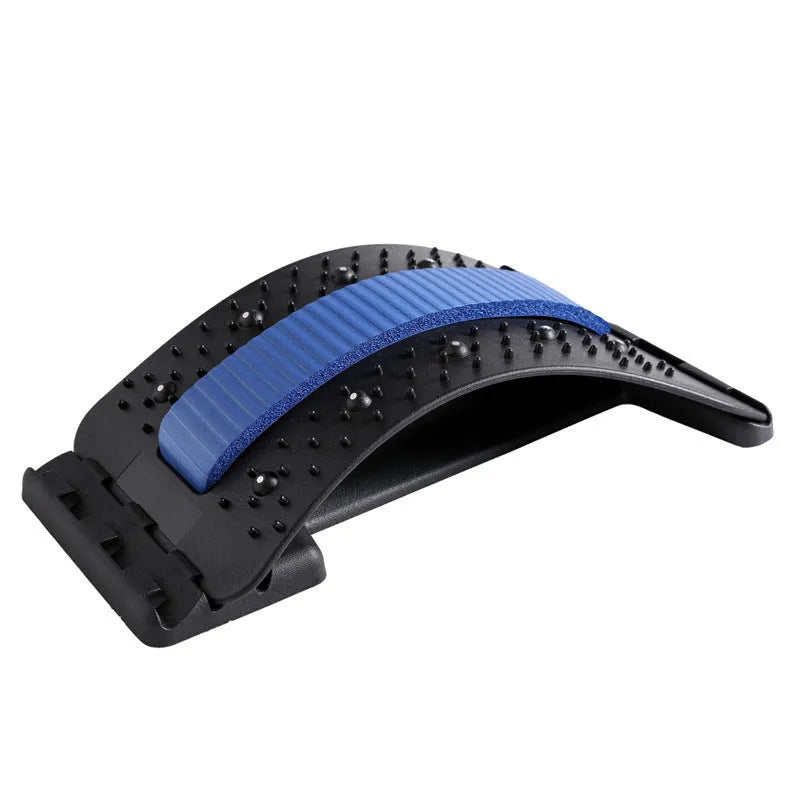 Adjustable back stretcher massager for waist back neck pain relief with multiple therapy modes