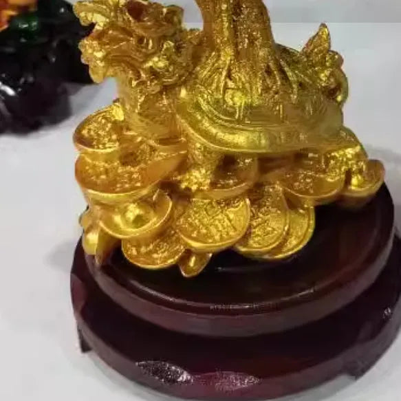 Citrine small water turtle money tree decorative ornament with Chinese style animal modelling