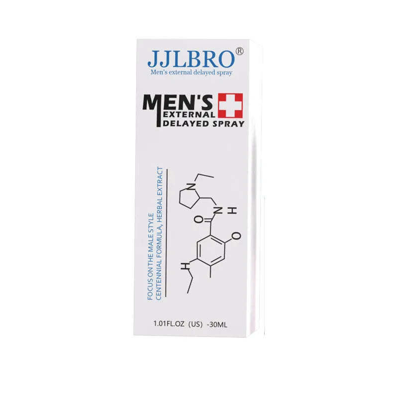 White 30ml male delayed spray bottle with time-control function for extended intimacy