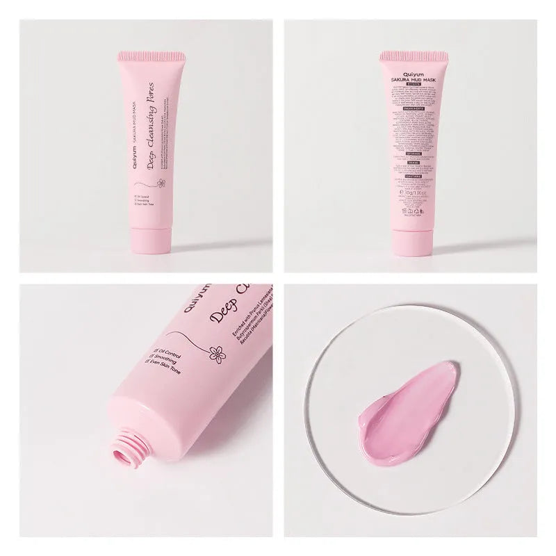30g cherry blossom mud mask for facial cleansing, hydrating and moisturising treatment