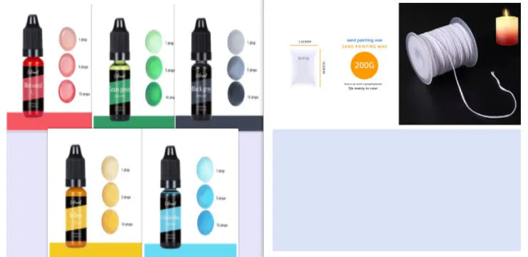 10ml bottle of concentrated craft dye pigment for candles and soap in 30 colour options