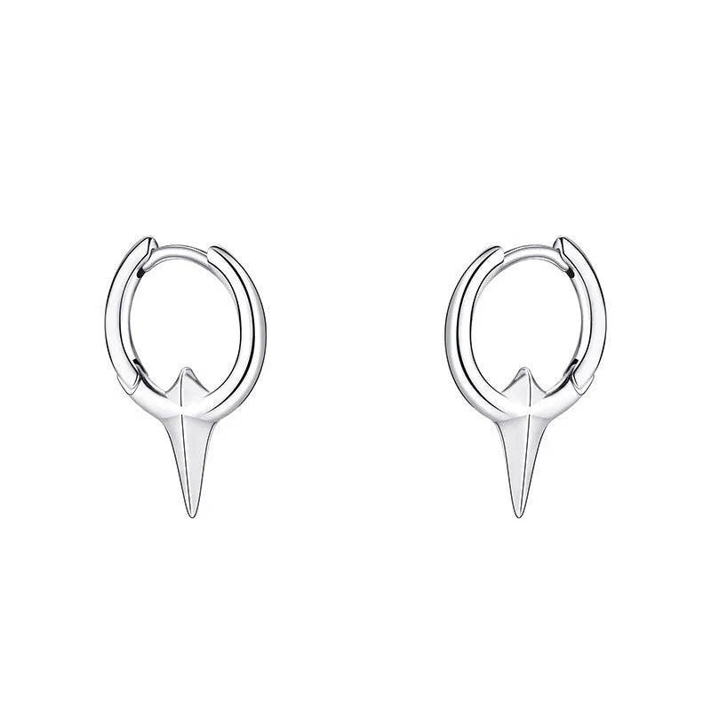 Women's geometric star ear clips with copper white gold electroplated finish and personality temperament design