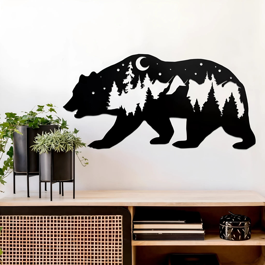 Metal animal letter lotus wall decoration in iron with modern simple style, available in multiple sizes