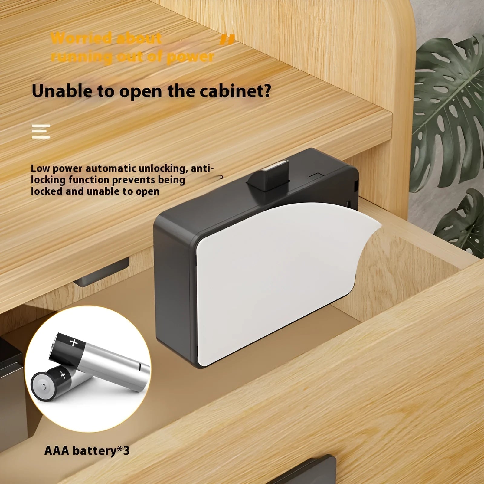 F079 punch-free invisible drawer lock with key and card.