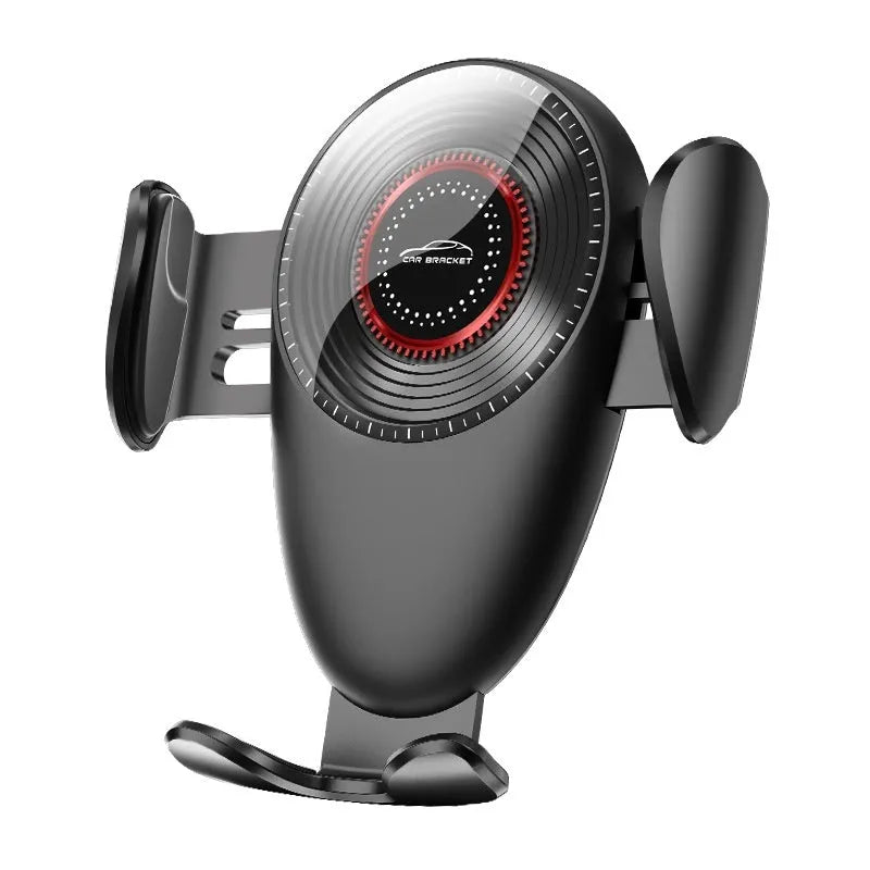 Black universal car air vent mobile phone bracket with mechanical support frame