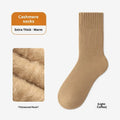 Men's mid-calf winter socks in acrylic with fleece lining, thickened knit and solid colour, one size