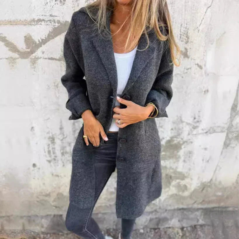 A stylish single-breasted cardigan with pockets, available in a variety of colors for women's fashion