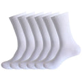 A pair of black mid-calf sports socks made from polyester cotton fabric.