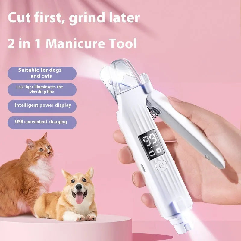 White ABS dog nail clippers with HZ8 specification for pet grooming