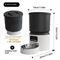 4 litre smart pet feeder with mobile app showing remote scheduling interface