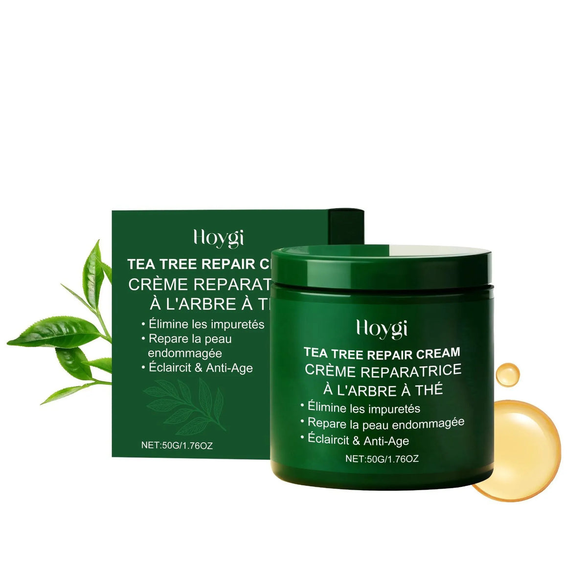 50g tea tree moisturizing cream jar, single pack face cream for daily skincare